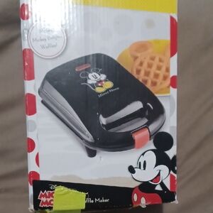 Disney Mickey Mouse Black and Red Waffle Maker